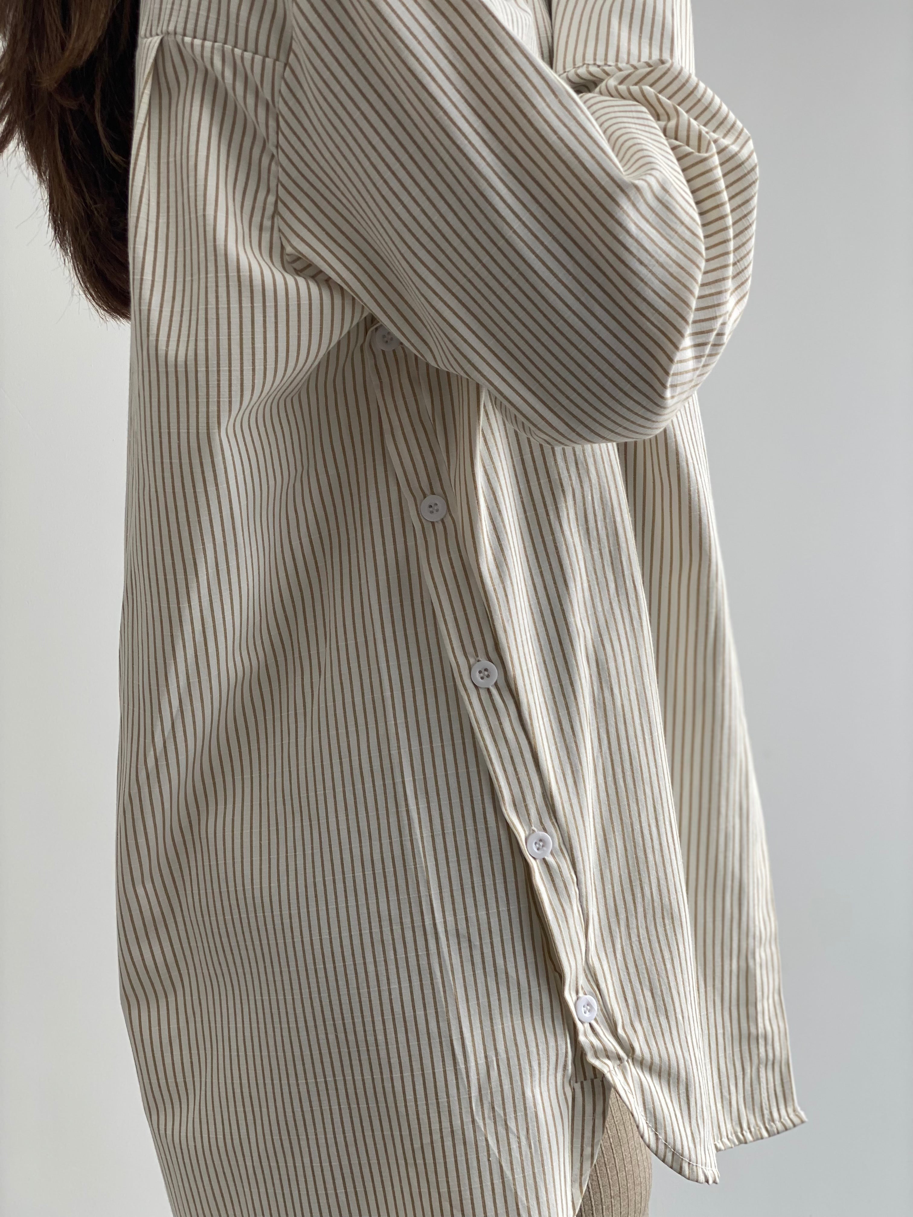 Oversized Button Shirt in Cream