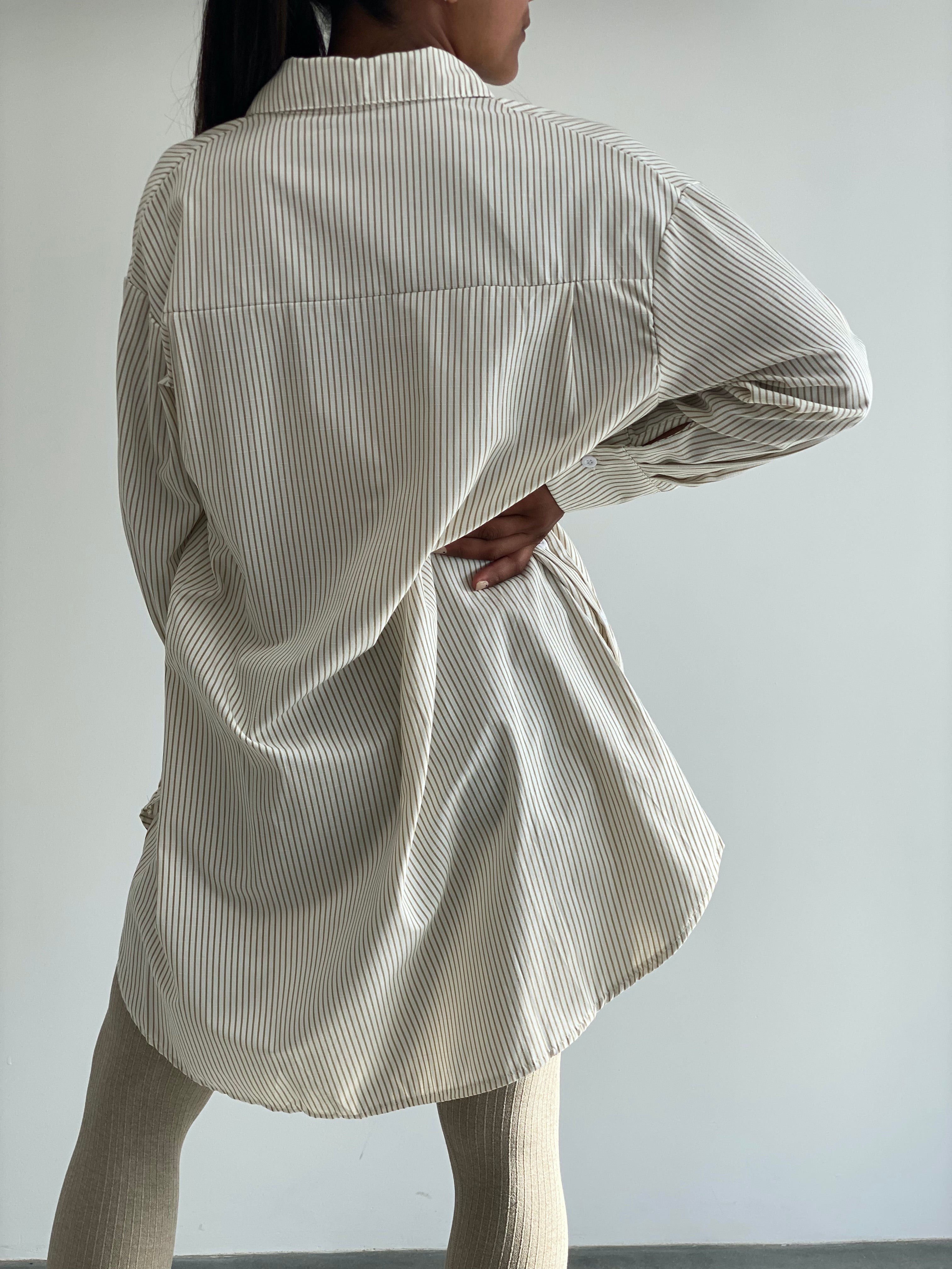 Oversized Button Shirt in Cream