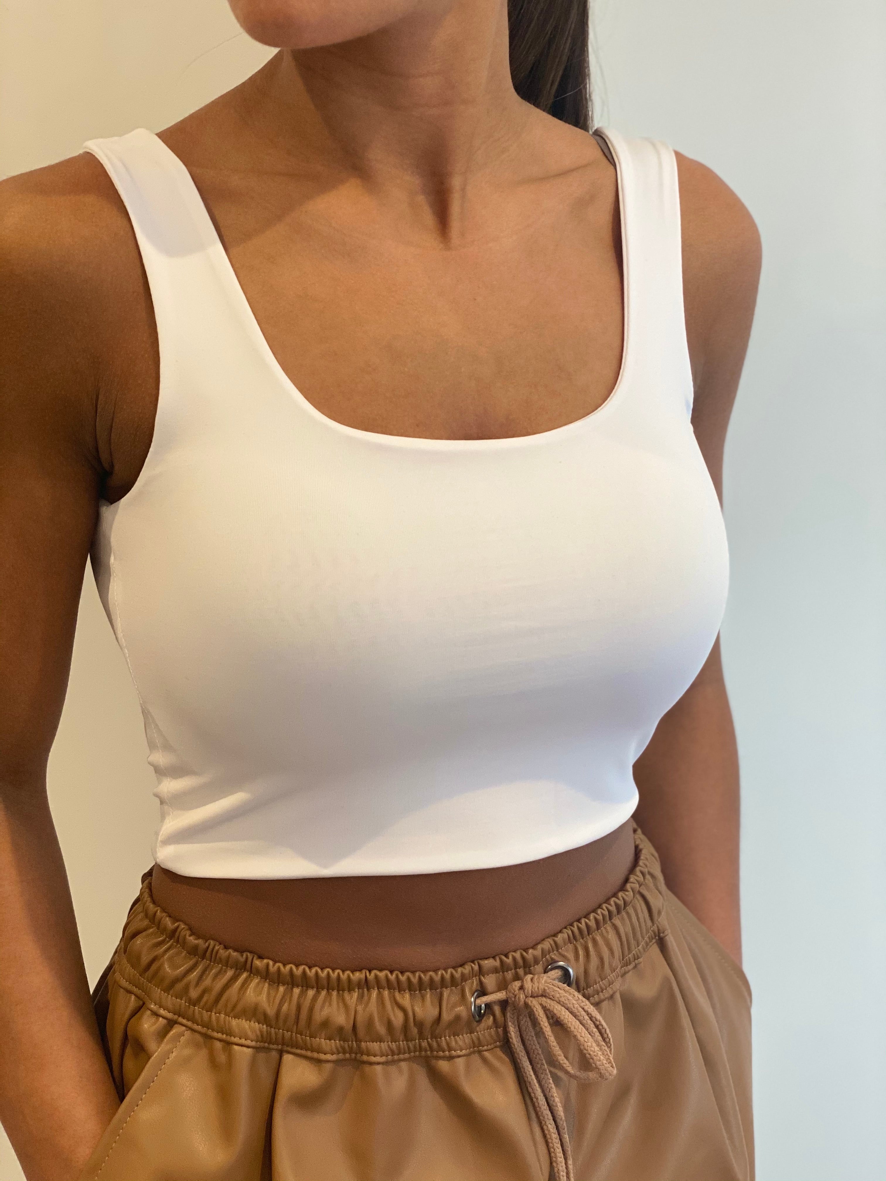 White Crop Top