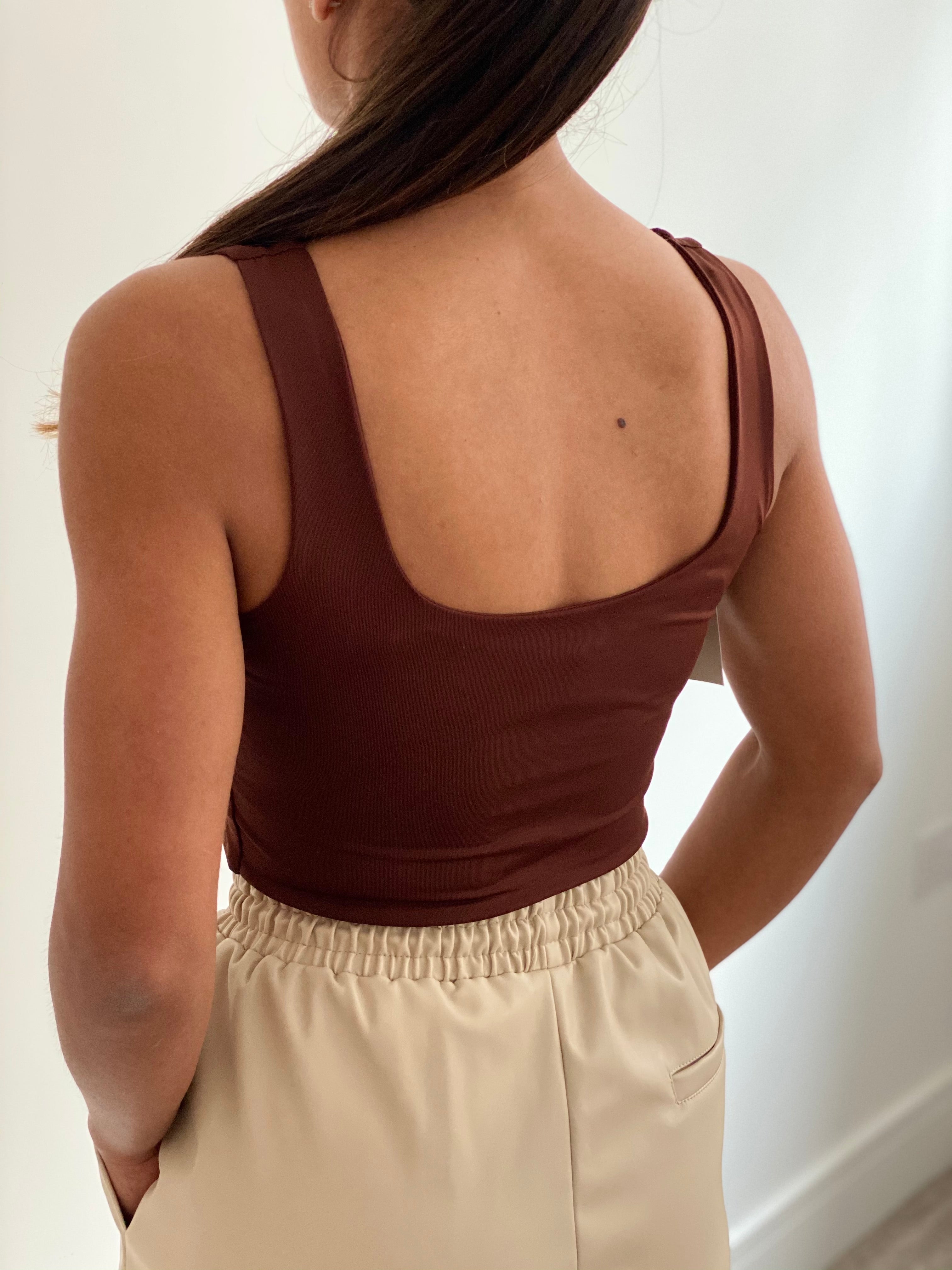 Brown Crop Top