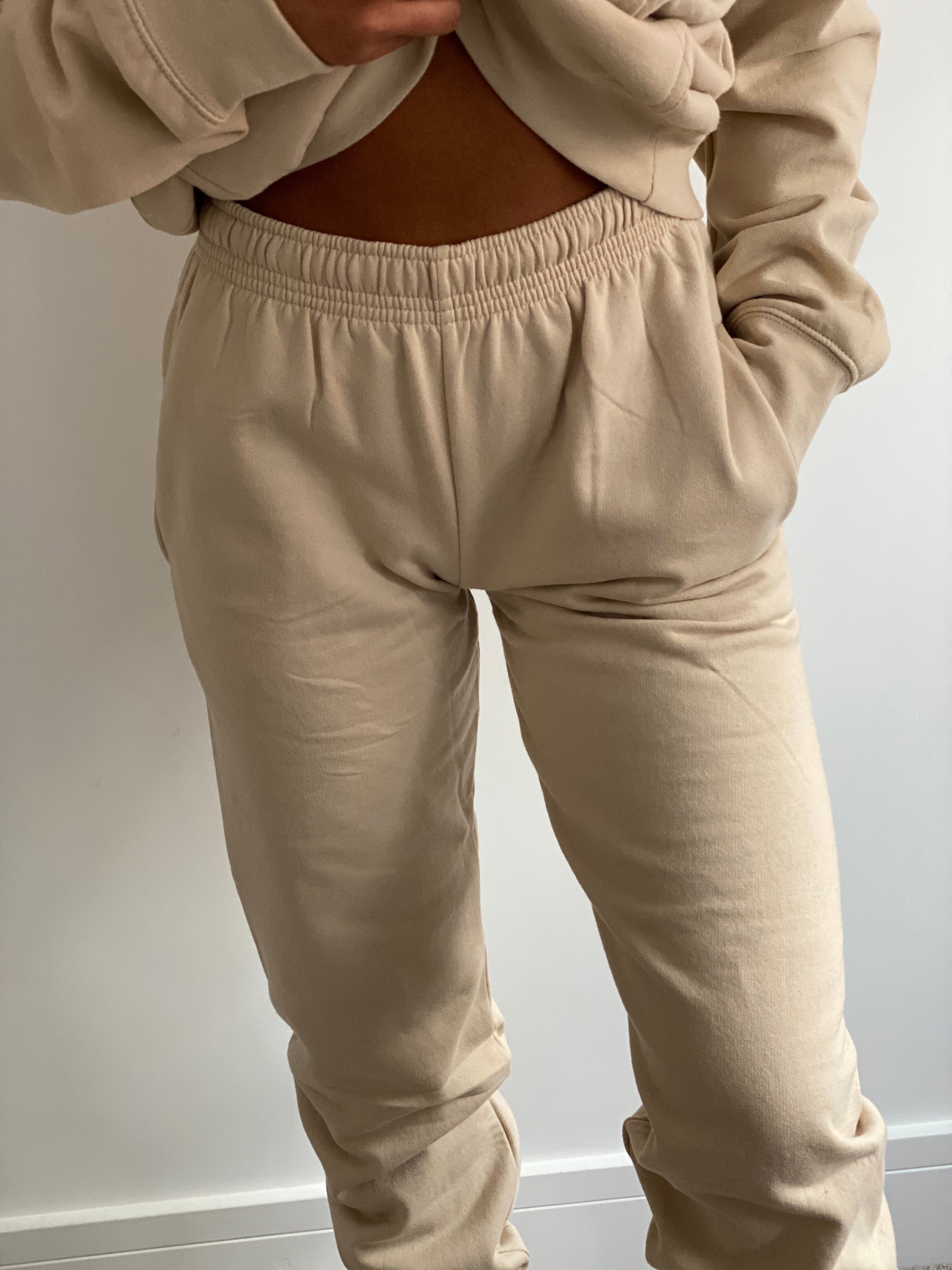 Jogging Bottoms in Cream