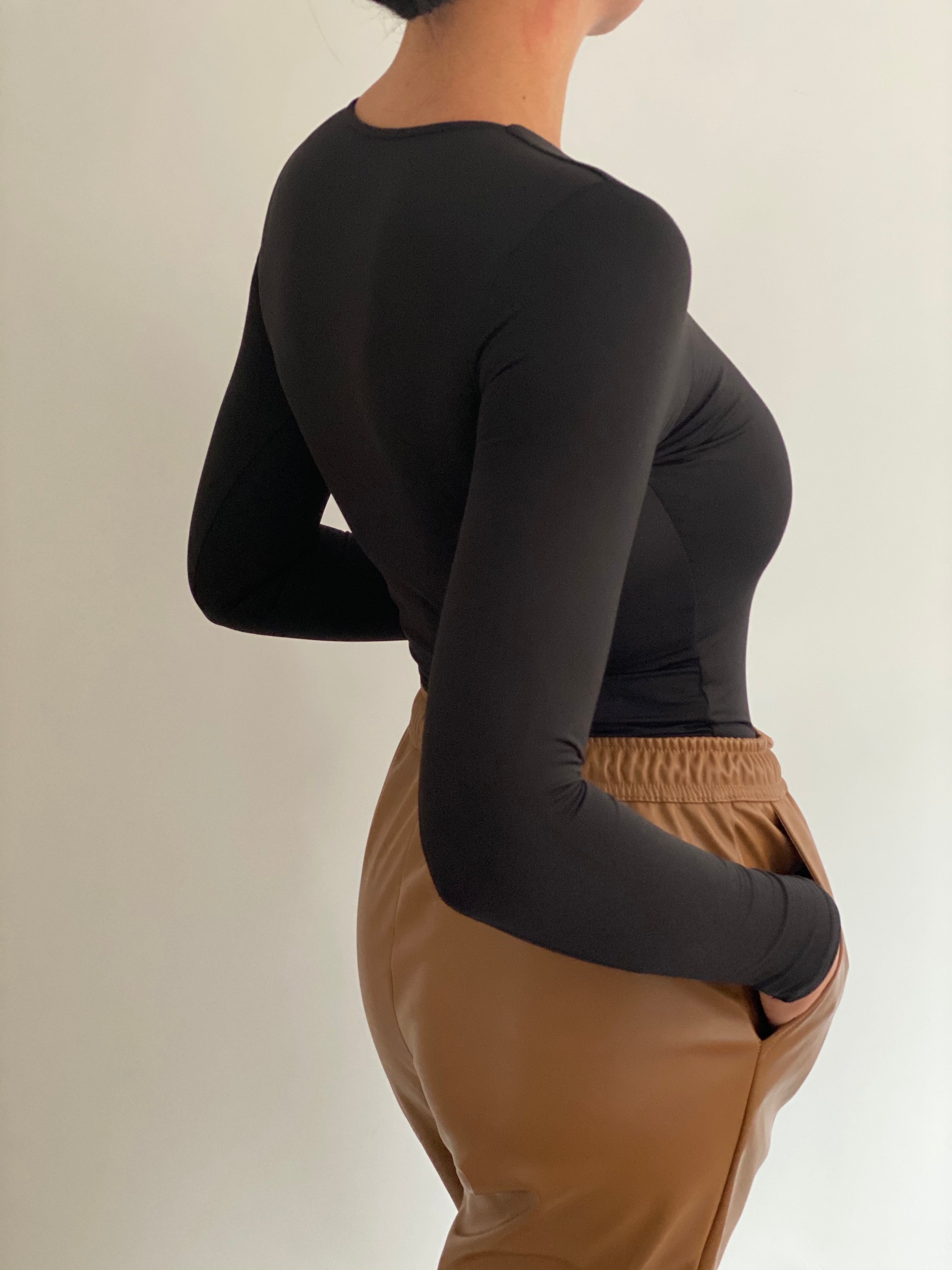 Black Long Sleeve Bodysuit