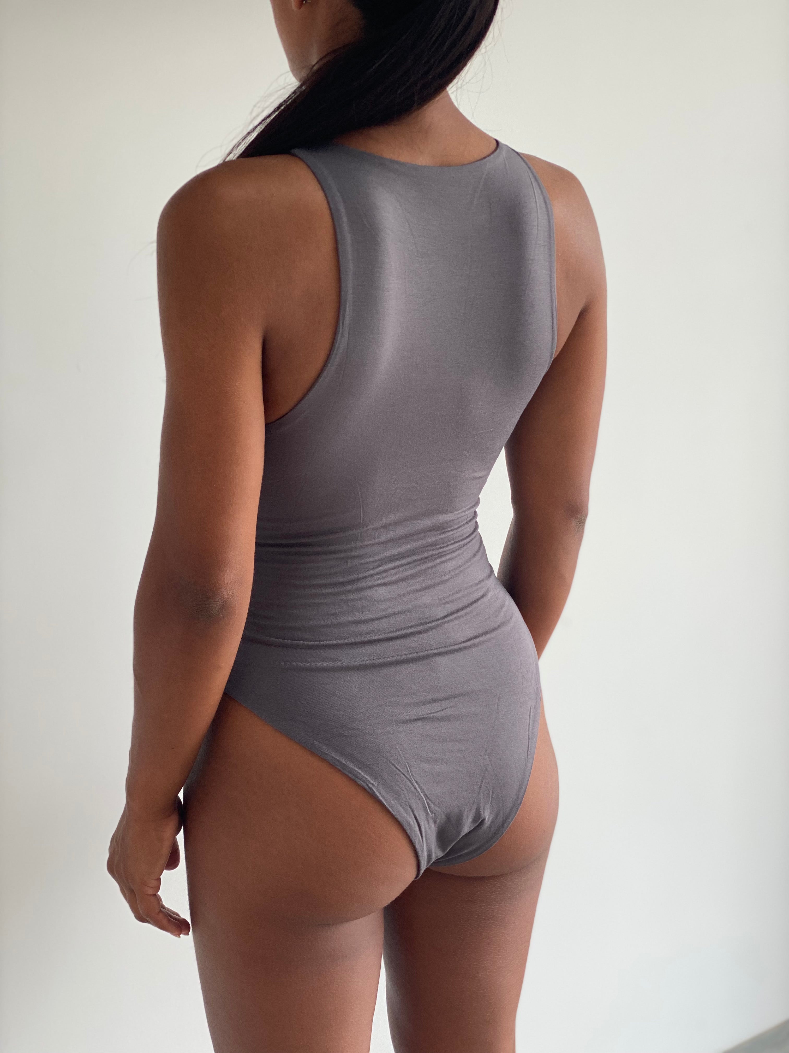 Dark grey bodysuit sale