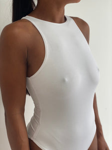 NEW High Neck Bodysuit in White