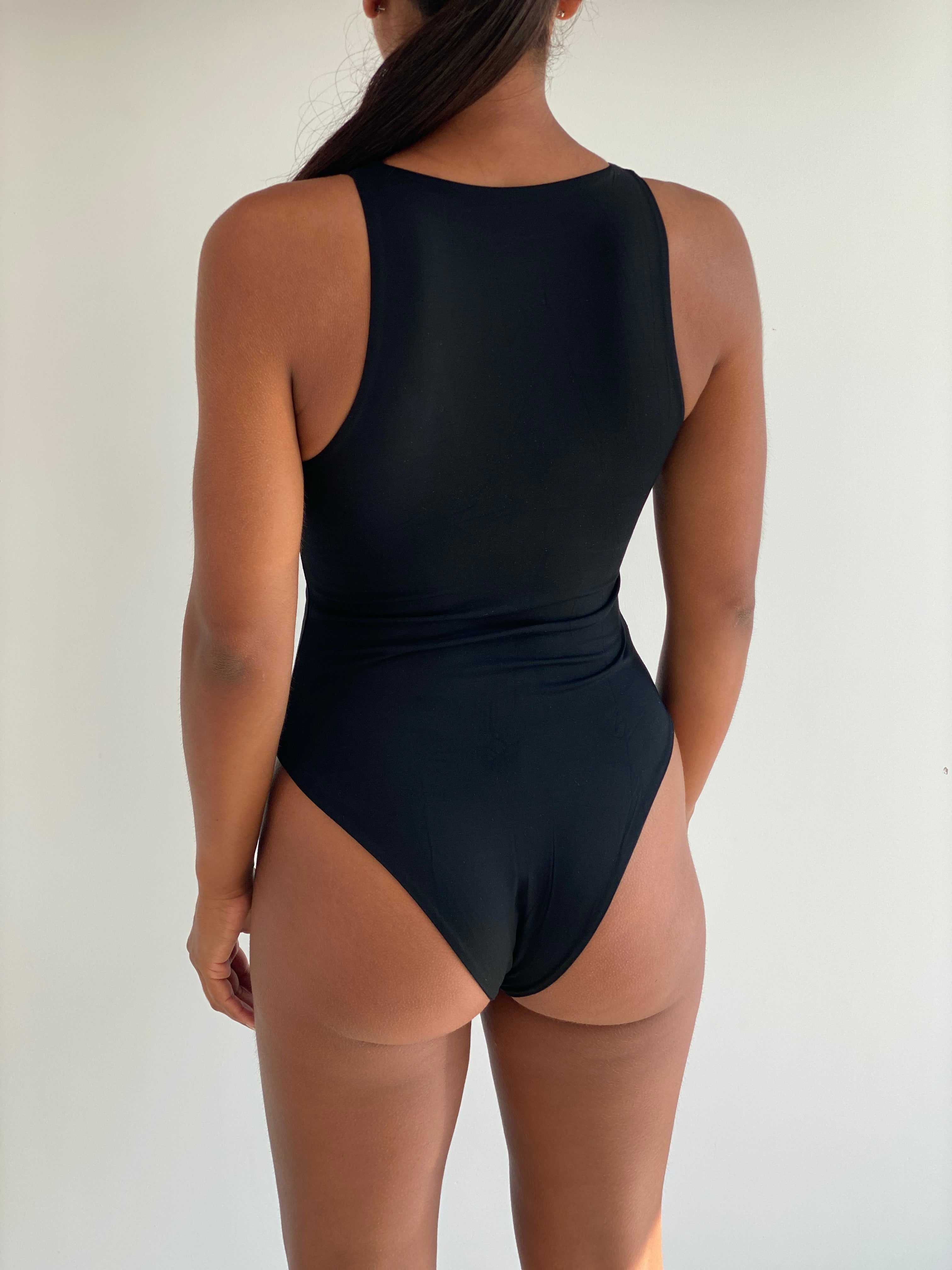NEW High Neck Bodysuit in Black