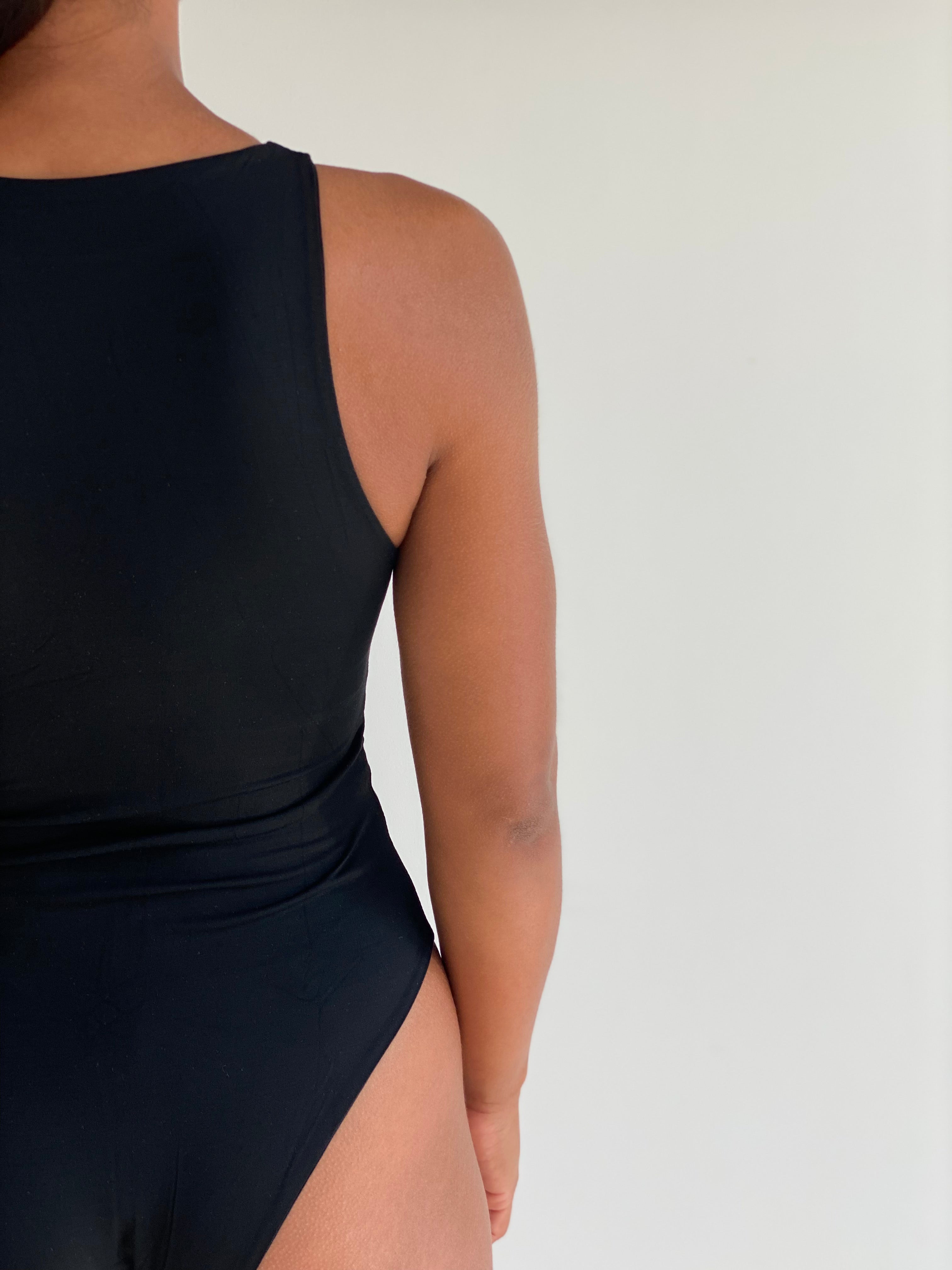 NEW High Neck Bodysuit in Black