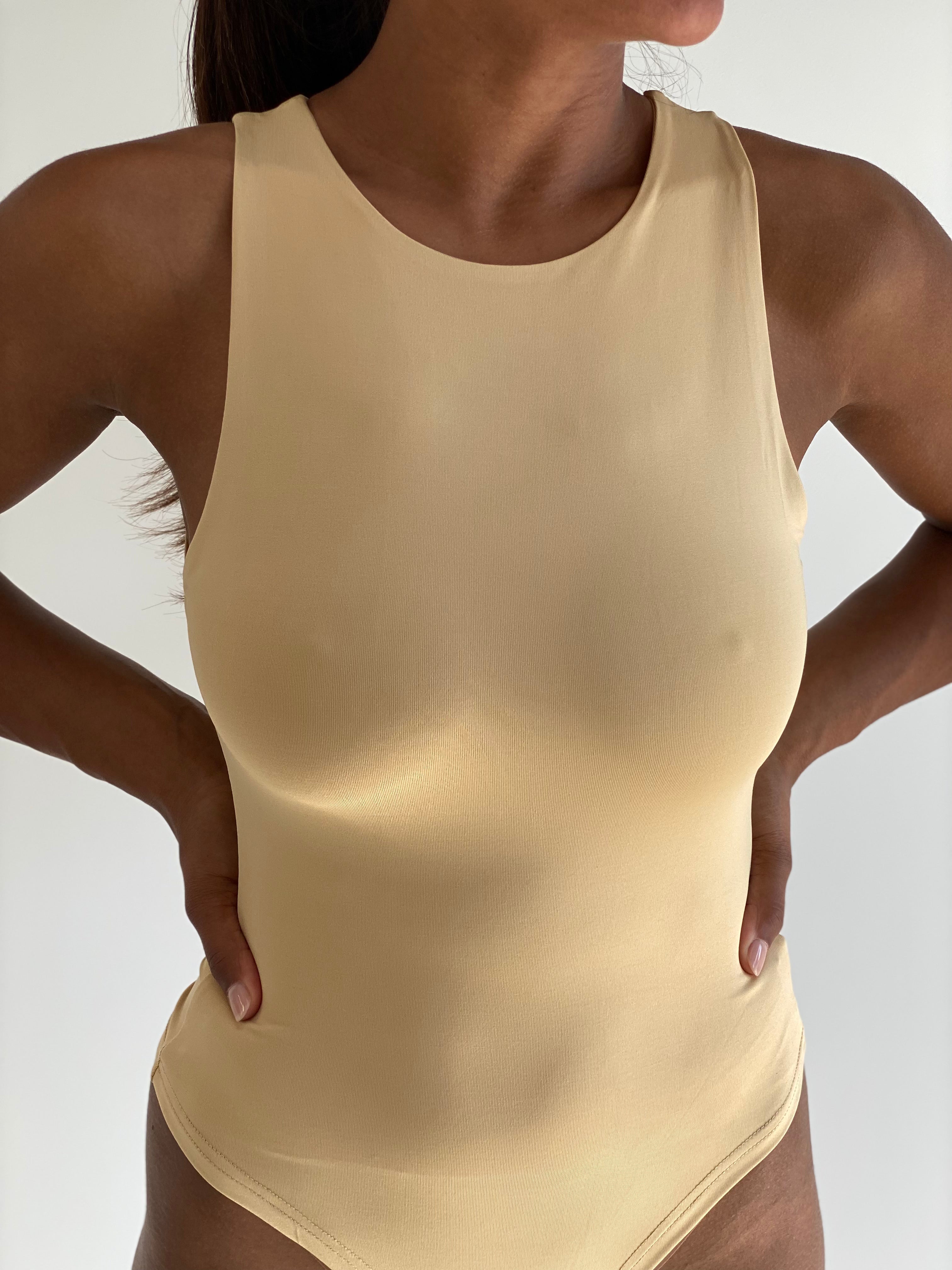 Nude High Neck Bodysuit