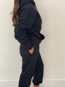 Oversized Tracksuit Set in Black