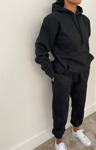 Oversized Tracksuit Set in Black