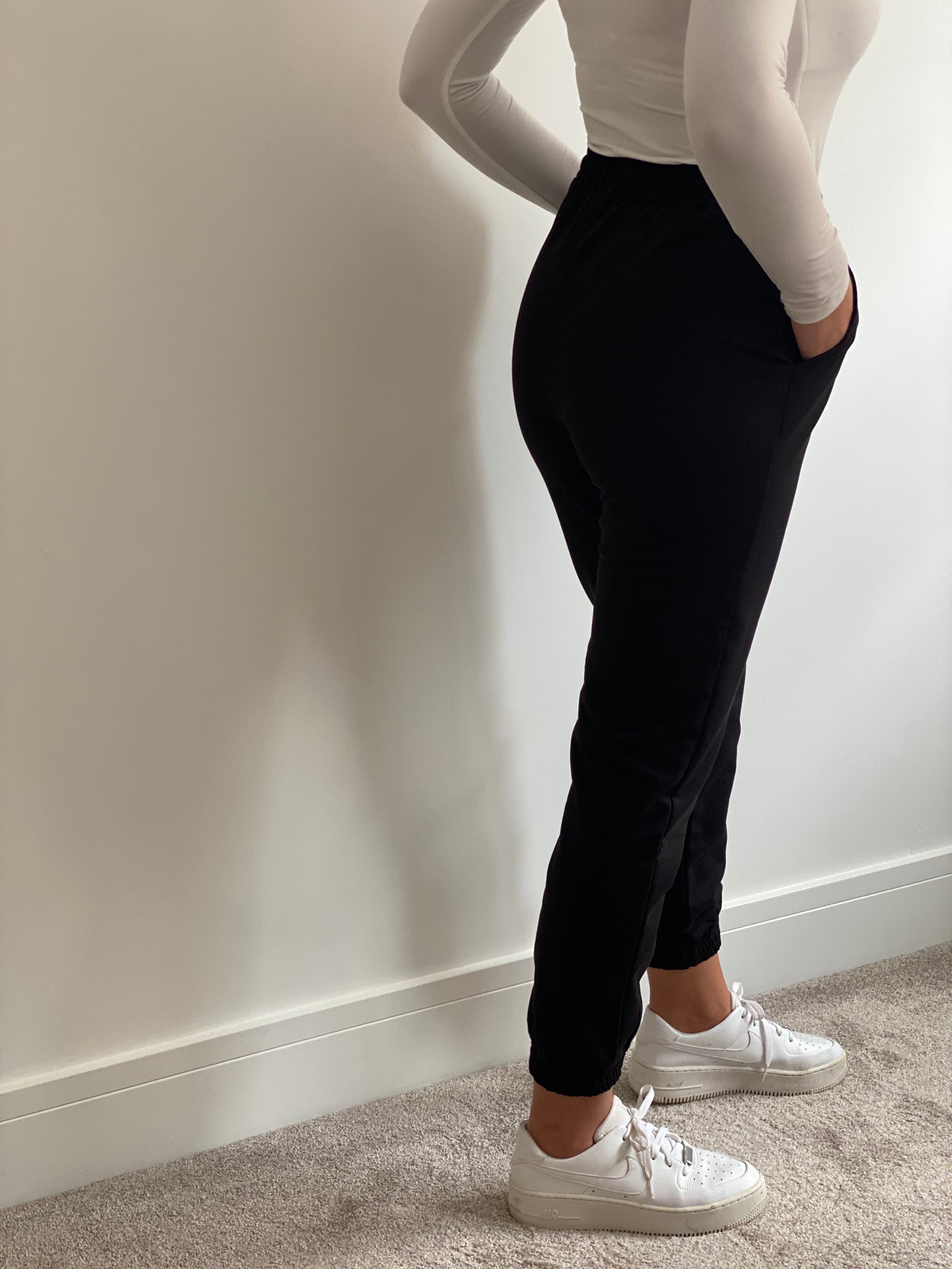 Black Tall Oversized Jogging Bottoms