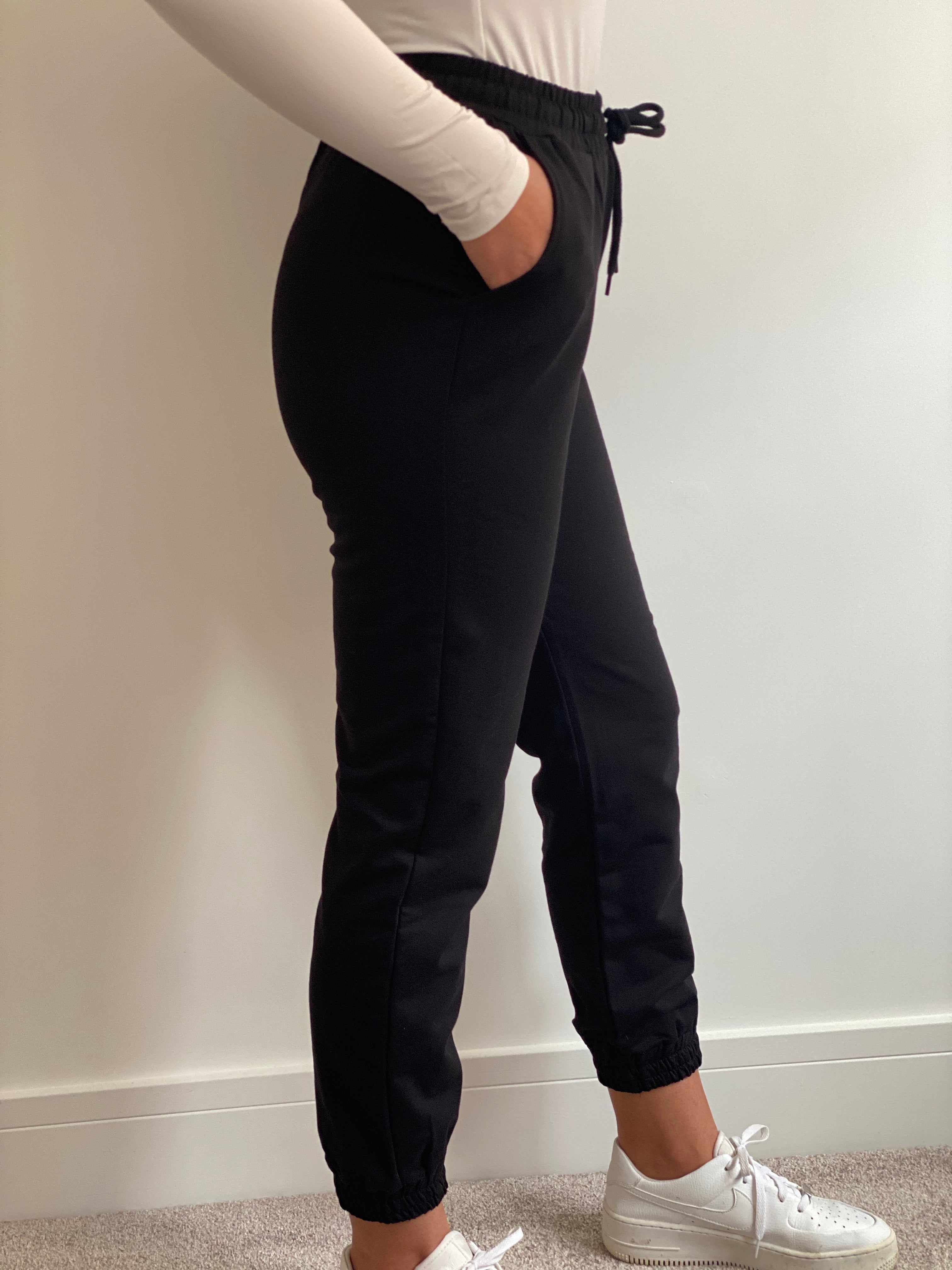 Black Tall Oversized Jogging Bottoms