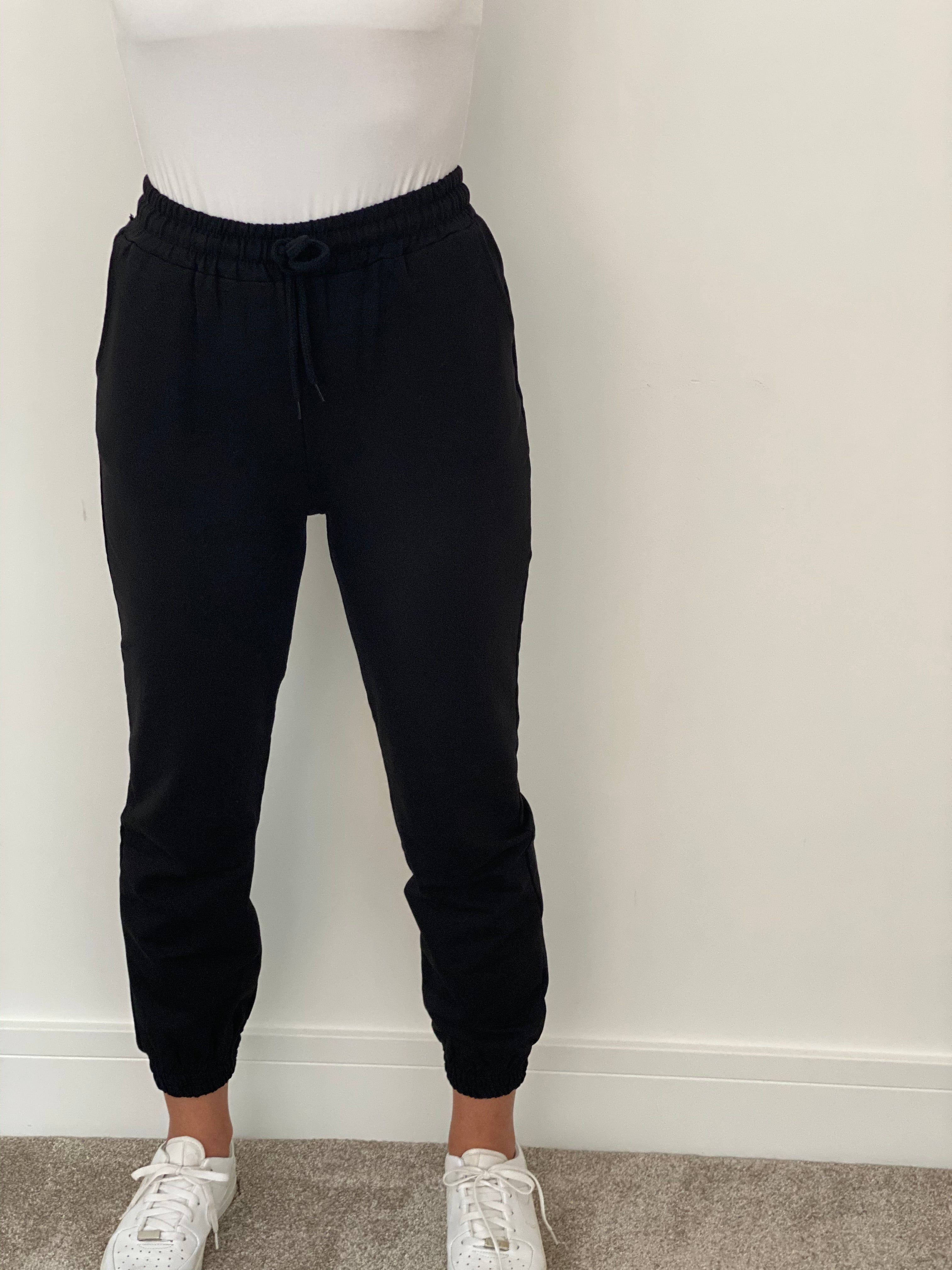 Black Tall Oversized Jogging Bottoms