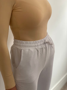 White Tall Oversized Jogging Bottoms