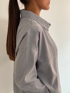 Oversized Shirt in Brushed Blue