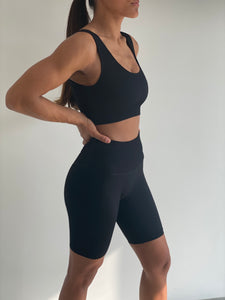Short Seamless Loungewear set in Black
