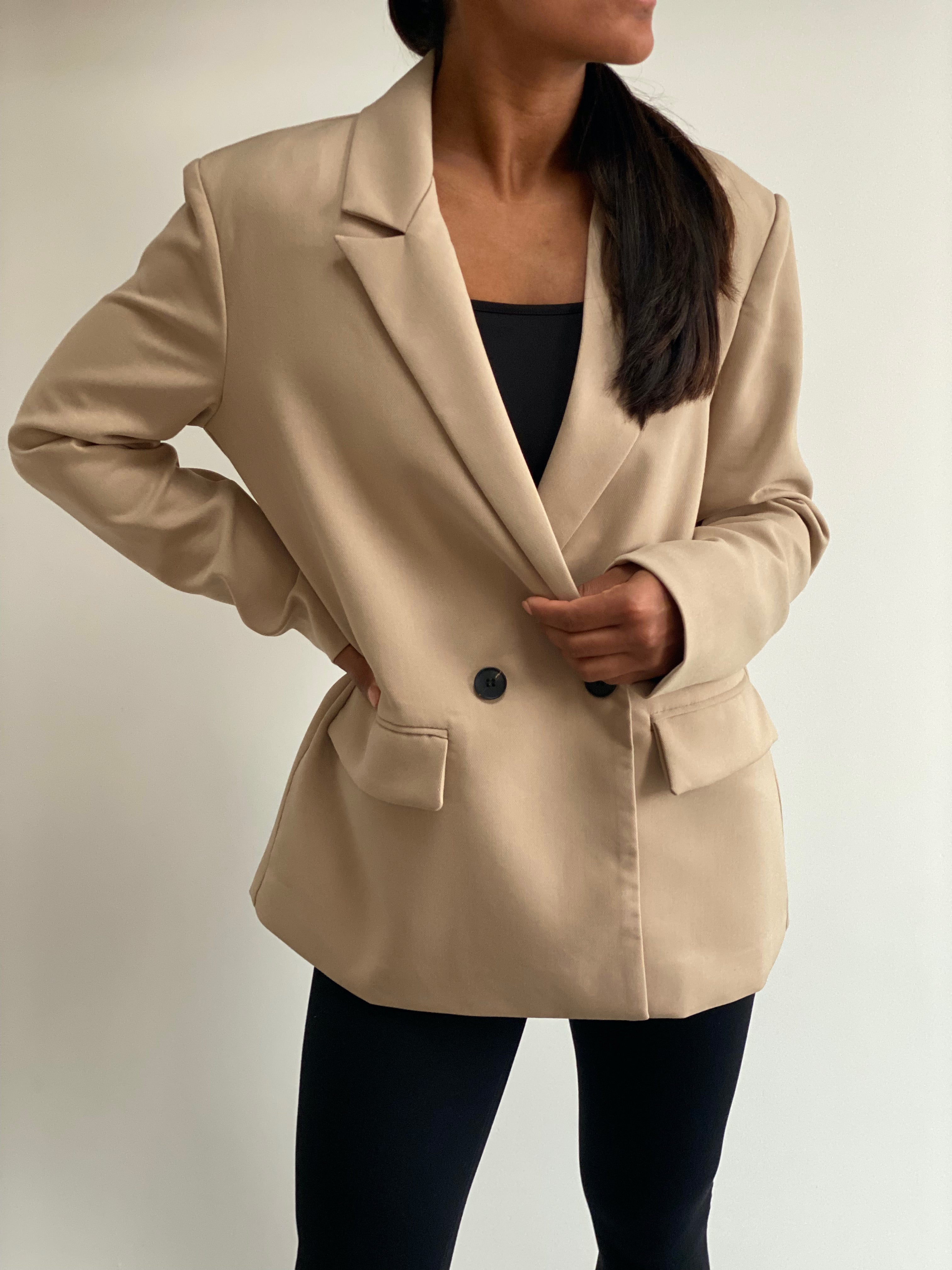 Oversized Blazer in Beige