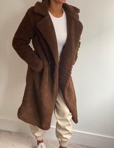 Teddy Coat in Brown