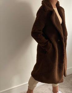 Teddy Coat in Brown